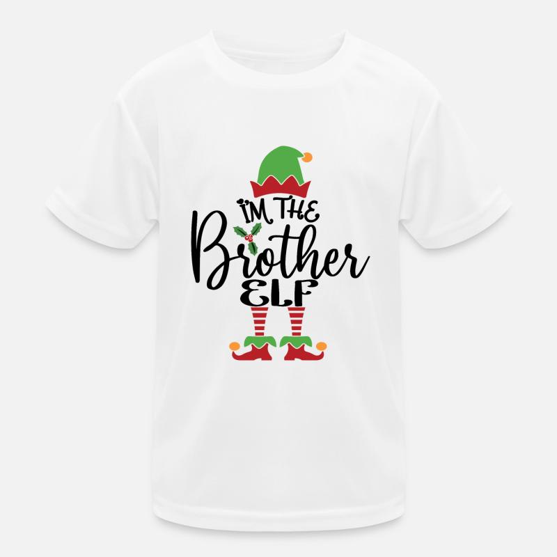 Bruder Elf Niedliches lustiges passendes Weihnachtskostüm Kinder Funktions-T-Shirt