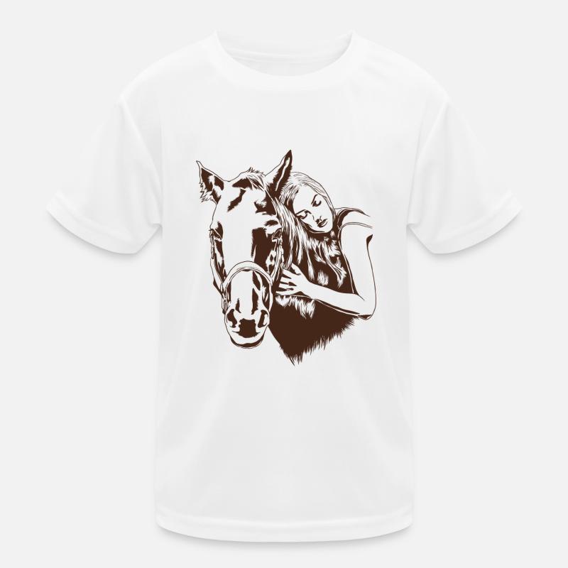 Mädchen Pferdeliebhaber, Pferdebesitzer, Reitgeschenk Kinder Funktions-T-Shirt