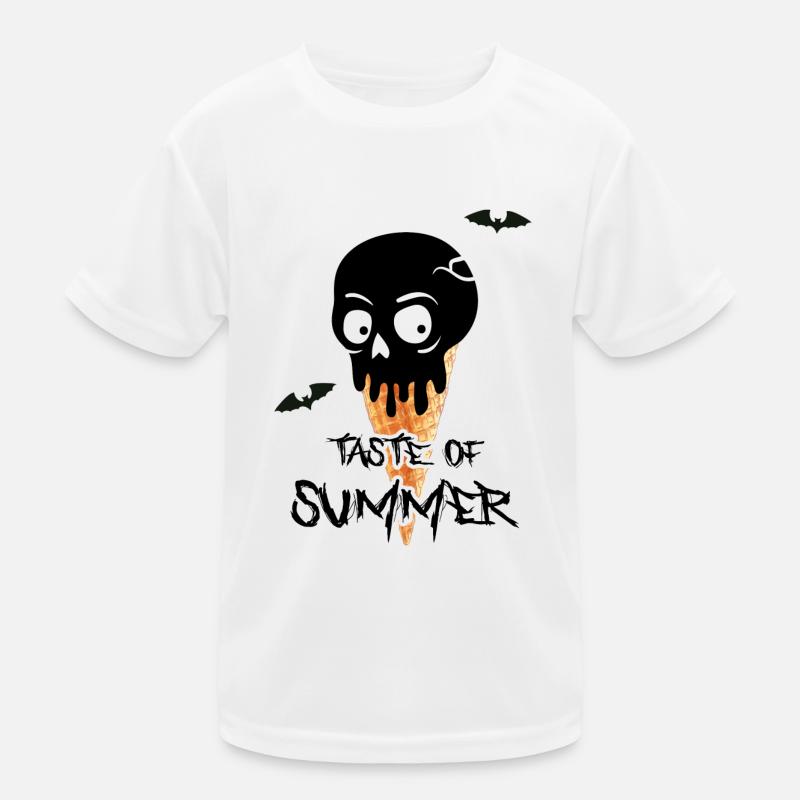 Gothic aesthetics black summer dark wave Kids Functional T-Shirt
