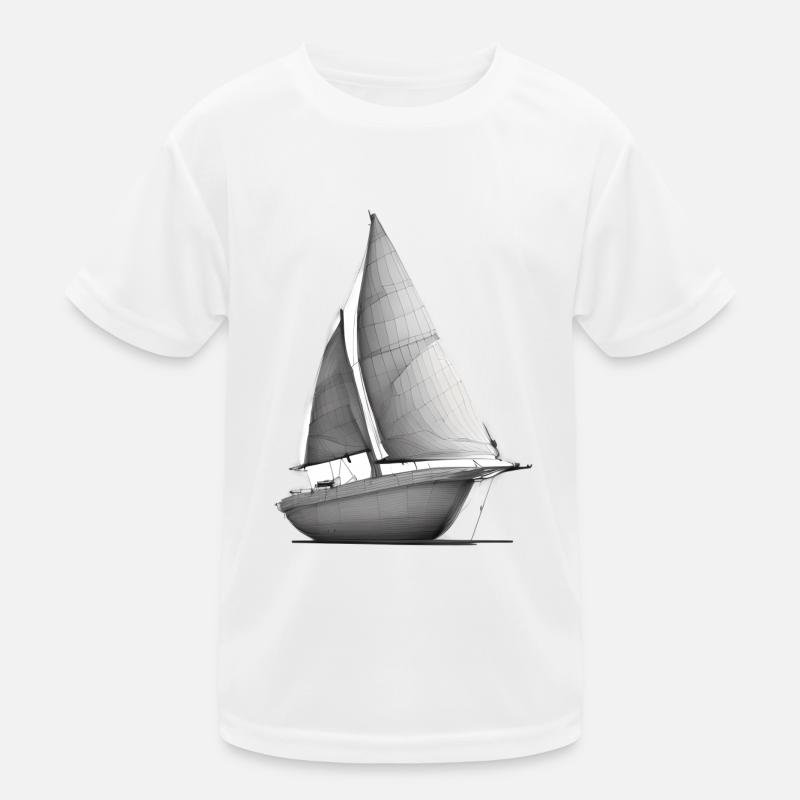 Sailing Ship Sailing Sailing Sailing Sailing Boat Kids Functional T-Shirt