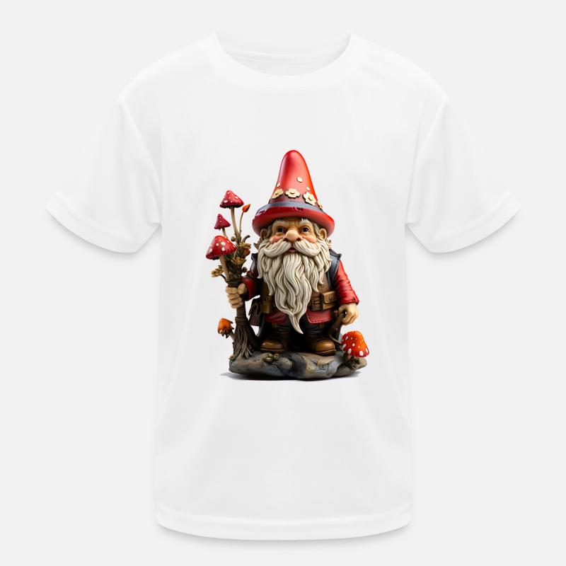 Nain de jardin avec bonnet rouge T-shirt sport Enfant