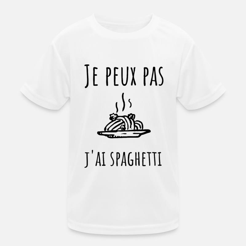 Je peux pas j'ai spaghetti. T-shirt sport Enfant