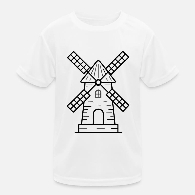 Windmühle Symbol Kinder Funktions-T-Shirt