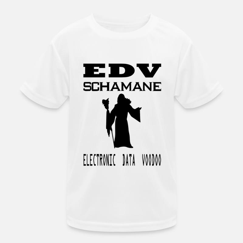 edv - schamane - electronic data voodoo - Kinder Funktions-T-Shirt - Weiß