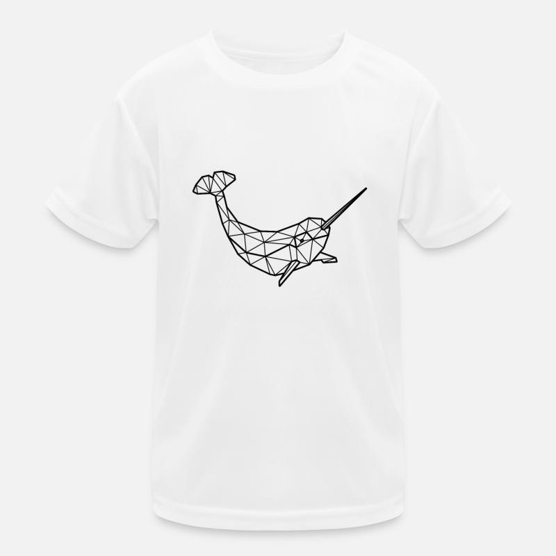 Narwhal polygon Kids Functional T-Shirt