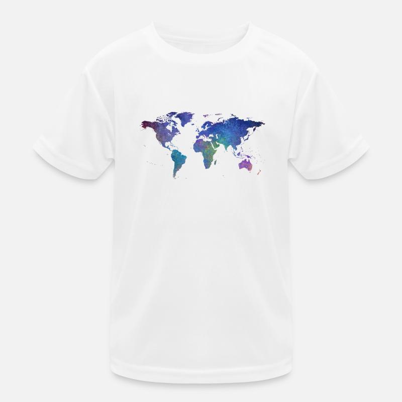 World map Kids Functional T-Shirt