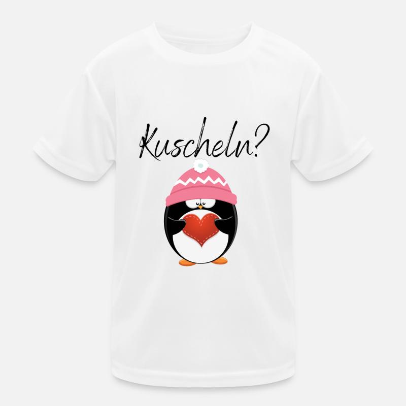 Pinguin Kuschen Schmusepullover Kinder Funktions-T-Shirt