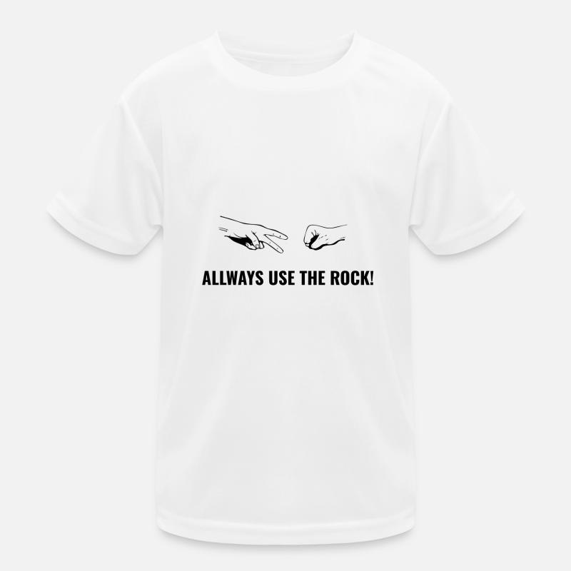 Ciseaux Papier de pierre Toujours utiliser le Rock Black T-shirt sport Enfant