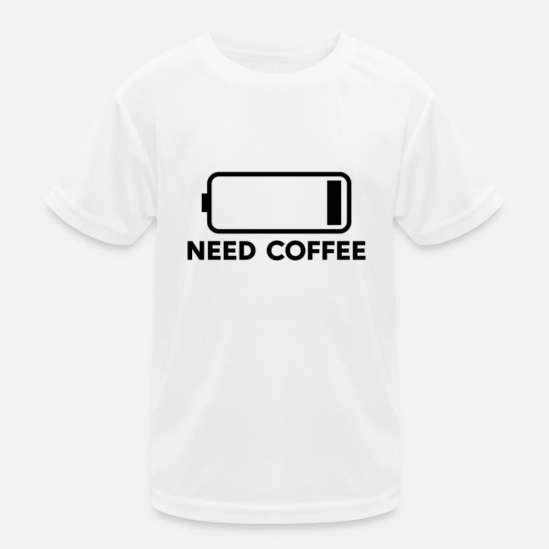 Need Coffee Kinder Funktions-T-Shirt