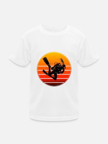 Scuba Diver Men's Diving Diver Diver - Kids Functional T-Shirt - white - Front