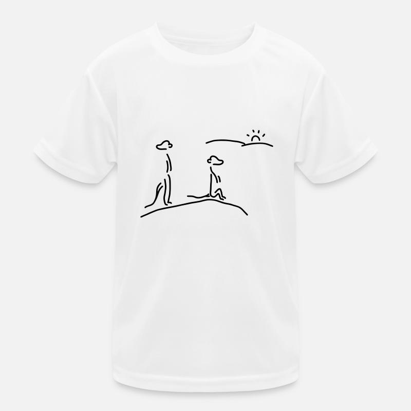 erdmännchen passen auf - Kinder Funktions-T-Shirt - Weiß
