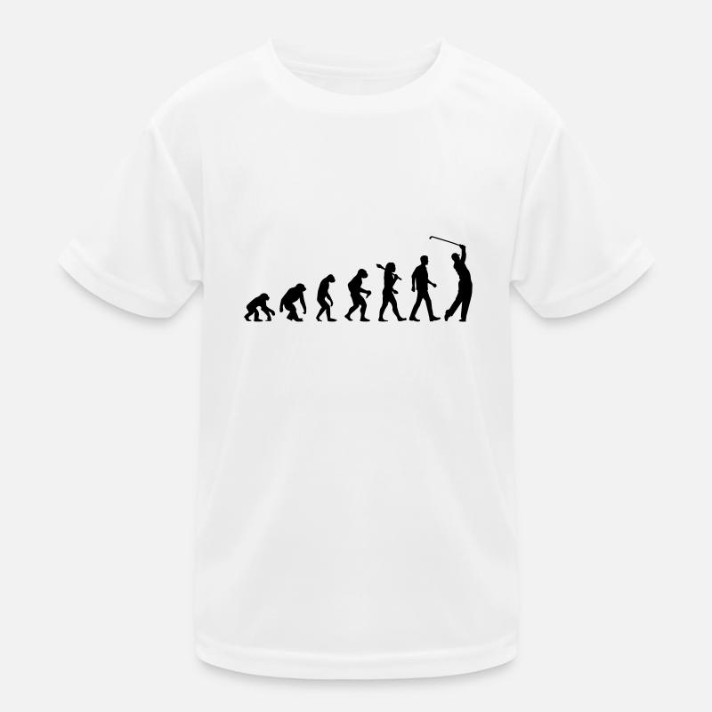 Evolution Of Golf Kinder Funktions-T-Shirt