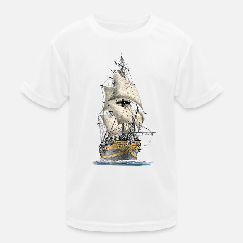 Segelschiff Kinder Funktions-T-Shirt