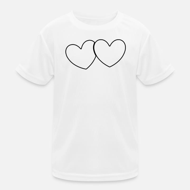 Schwarzes Herz Geschenk Kinder Funktions-T-Shirt