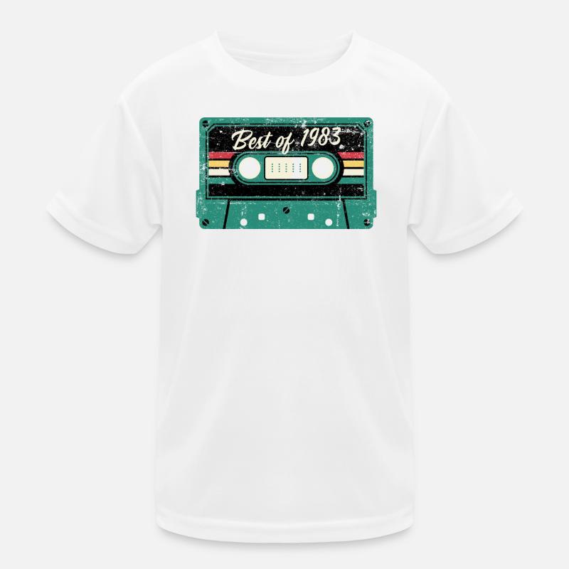 Das Beste von 1983 Retro Kassette Kinder Funktions-T-Shirt
