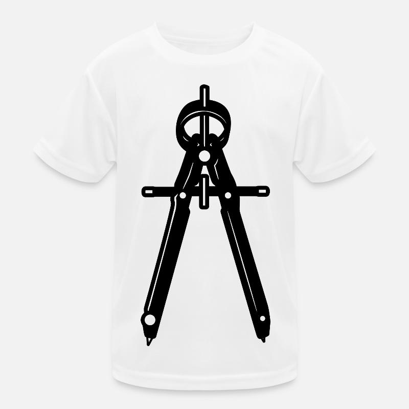 Compass Drawing Kids Functional T-Shirt