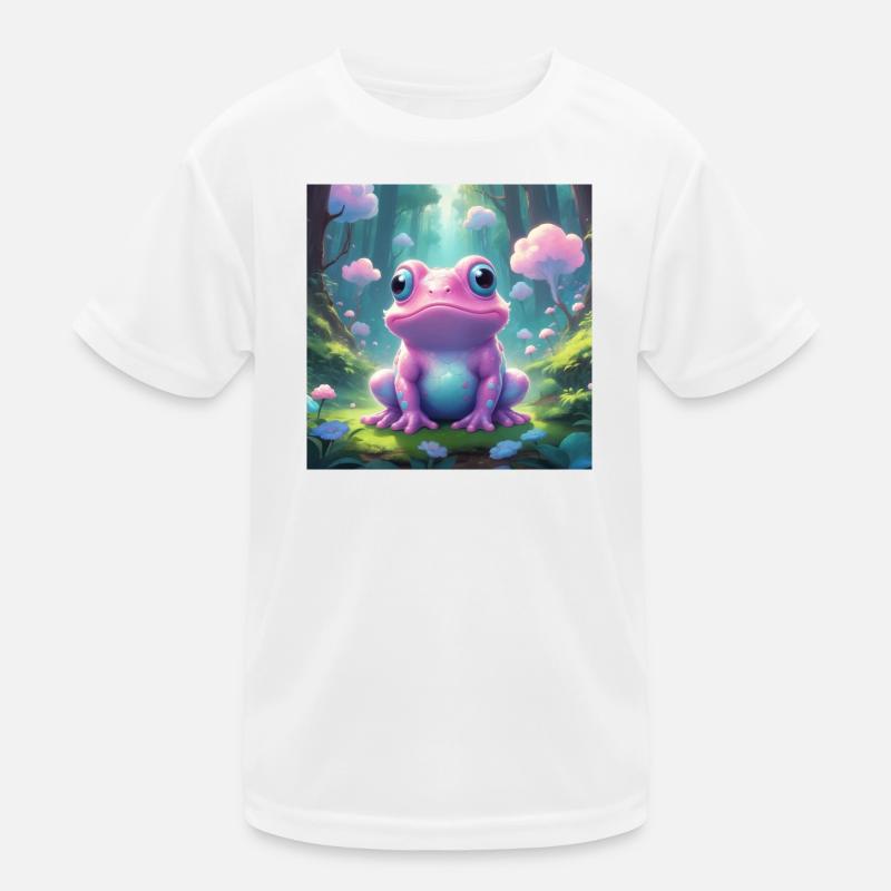 Frog in the enchanted forest Kids Functional T-Shirt