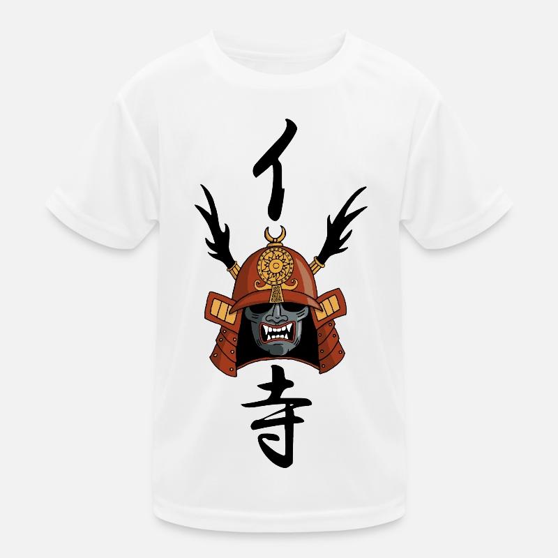 Manga Samurai Helm Kinder Funktions-T-Shirt
