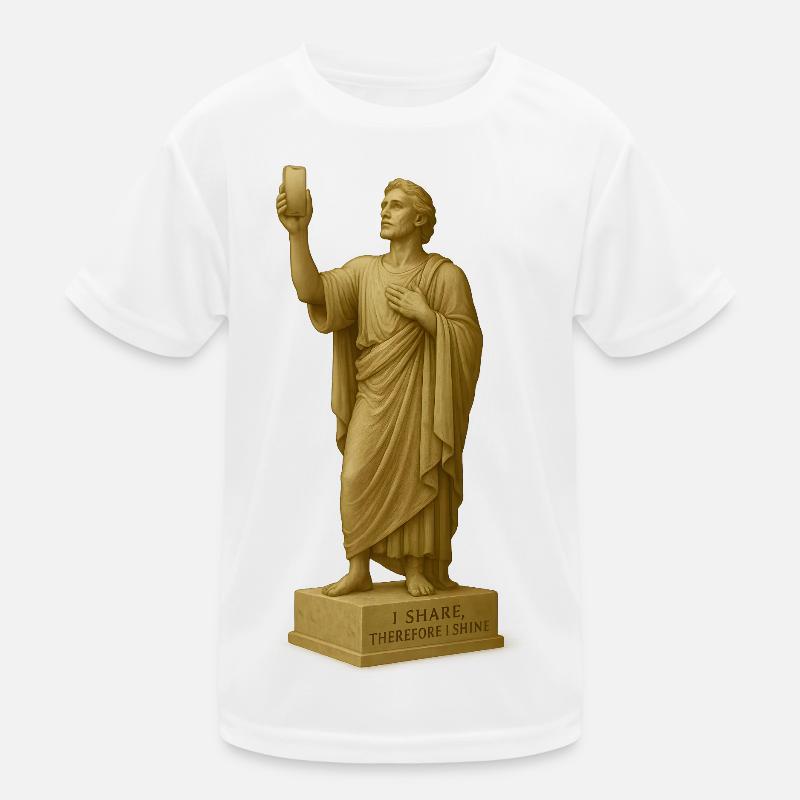 Statue de philosophe antique avec citation T-shirt sport Enfant
