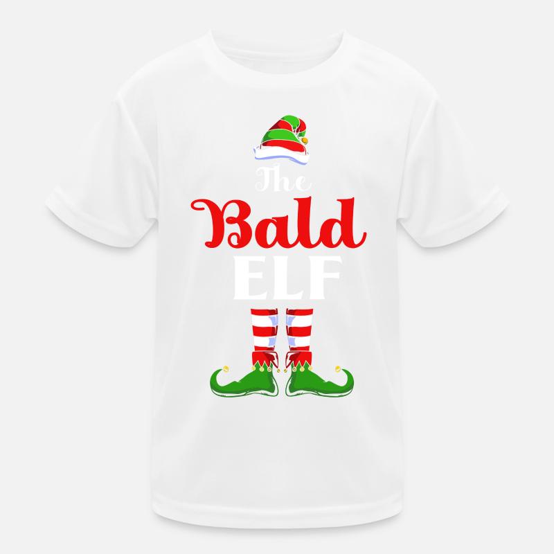 Elfe Elf Weihnachtsgeschenk Glatze Kinder Funktions-T-Shirt