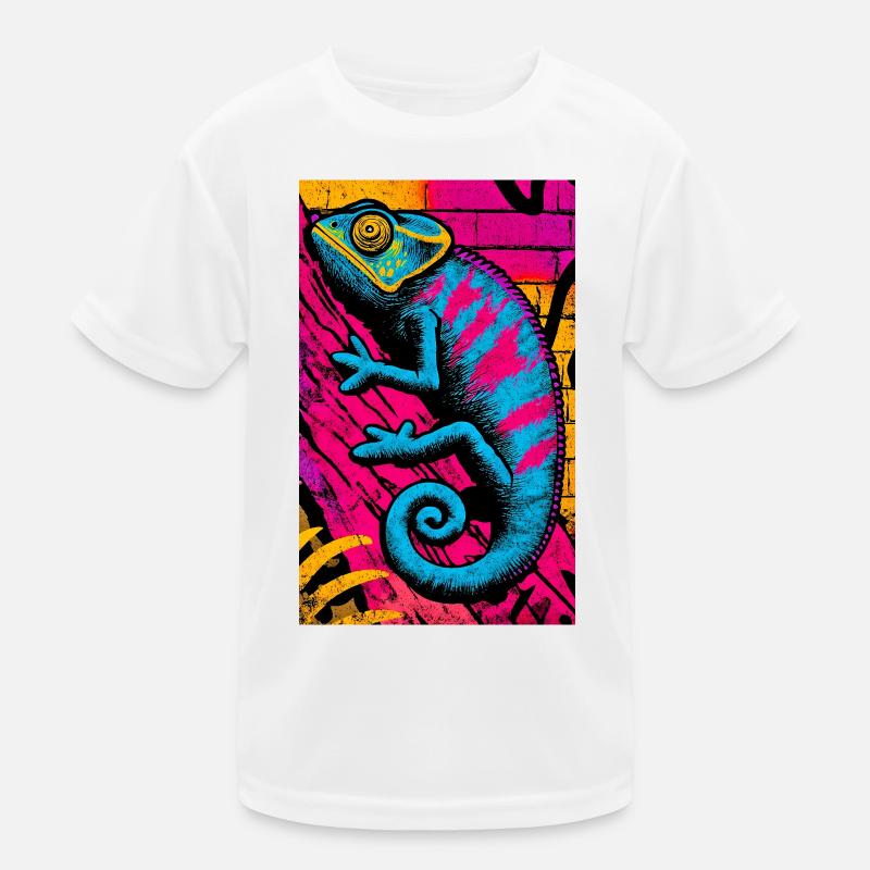 Chamäleon Kinder Funktions-T-Shirt