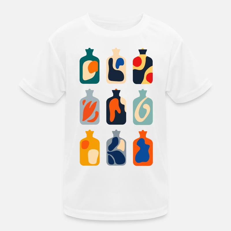 Abstract Art Heating Pad Pattern Bold colours Kids Functional T-Shirt