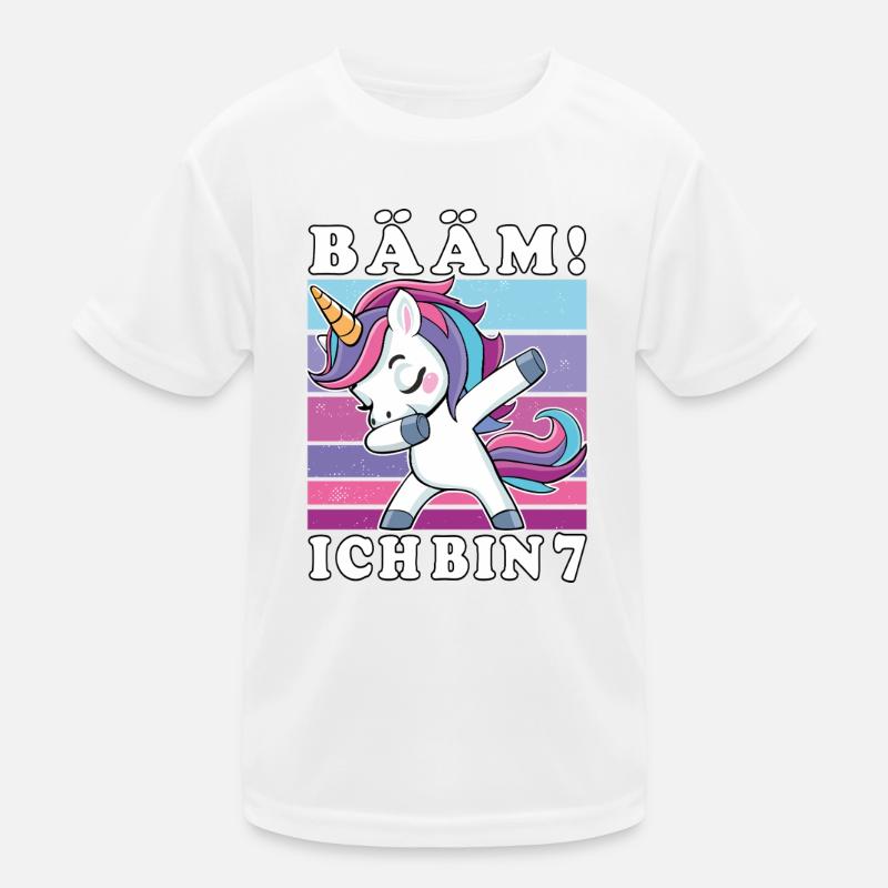 7. Geburtstag Dabbing Einhorn Bääm Ich Bin 7 Kinder Funktions-T-Shirt