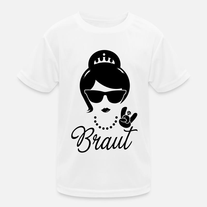 Bride JGA shirt wedding wedding stag do Kids Functional T-Shirt