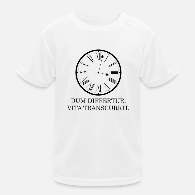 while it is postponed Latin black Kids Functional T-Shirt