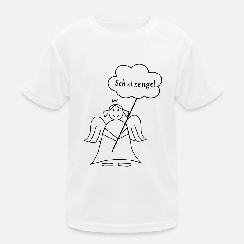 Schutzengel mit Krone und Wolke Kinder Funktions-T-Shirt