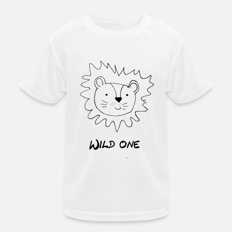 Löwe "wild one" Kindershirt Kinder Funktions-T-Shirt