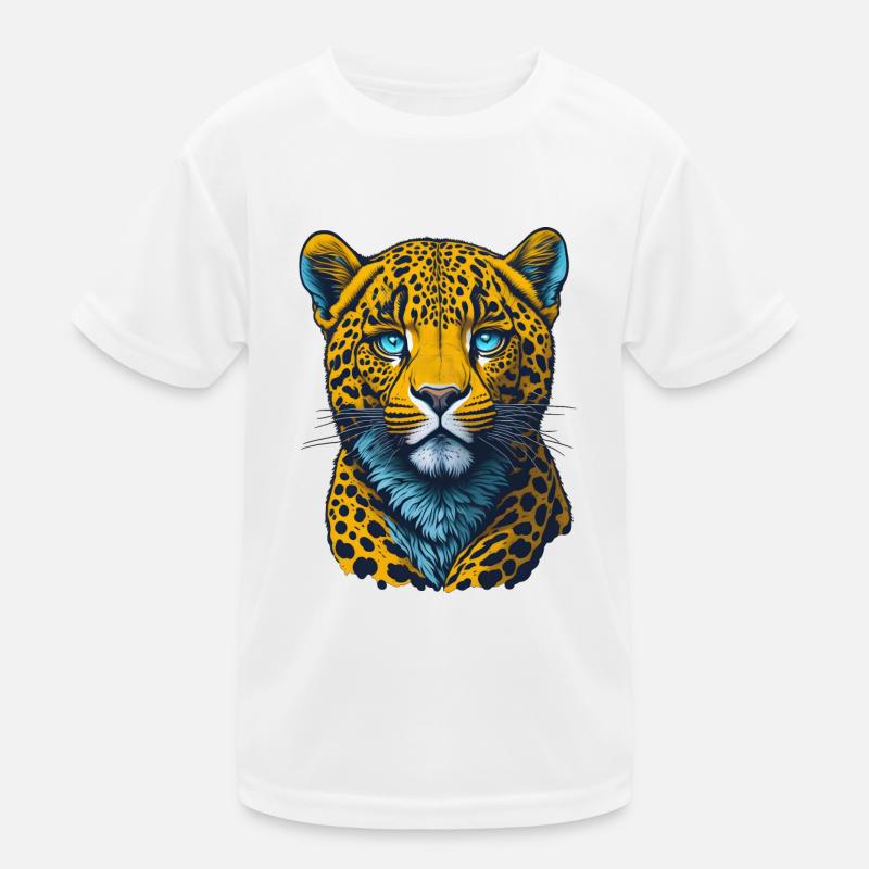 Leopard I Raubkatze der Savanne Afrikas I Geschenk Kinder Funktions-T-Shirt
