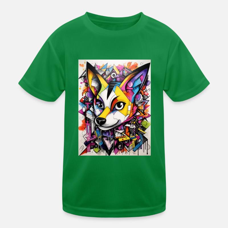 [MB] Friedvoller Lächel-Fuchs Kinder Funktions-T-Shirt