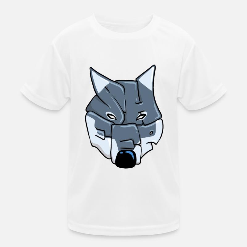 Wolf Graffiti Kinder Funktions-T-Shirt