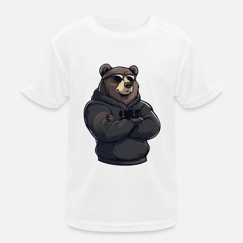 Bear Comic Brown Bear Kids Functional T-Shirt