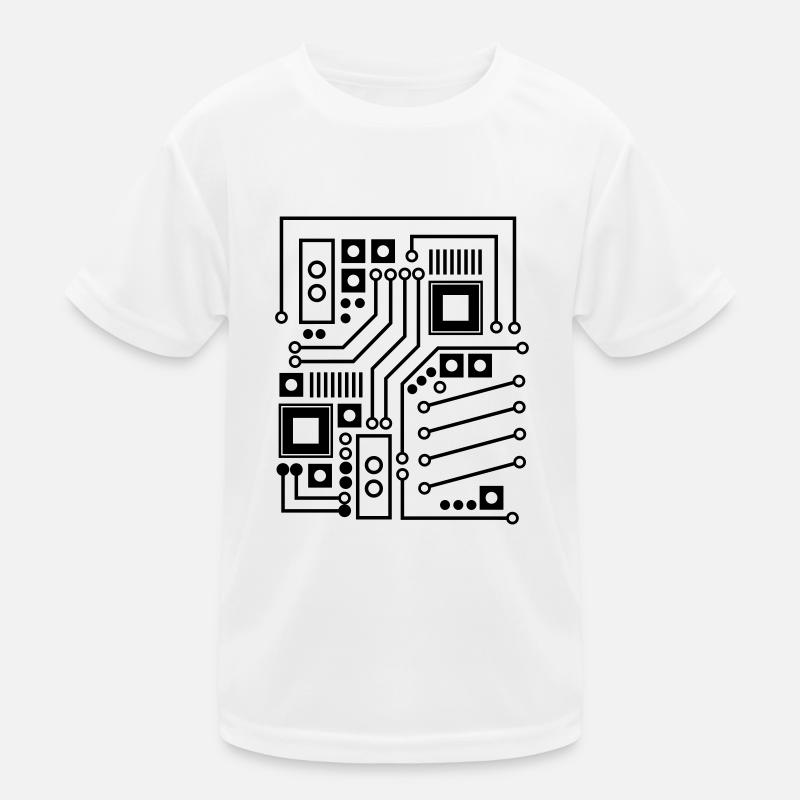 Board / board pattern / circuit - Kids Functional T-Shirt - white