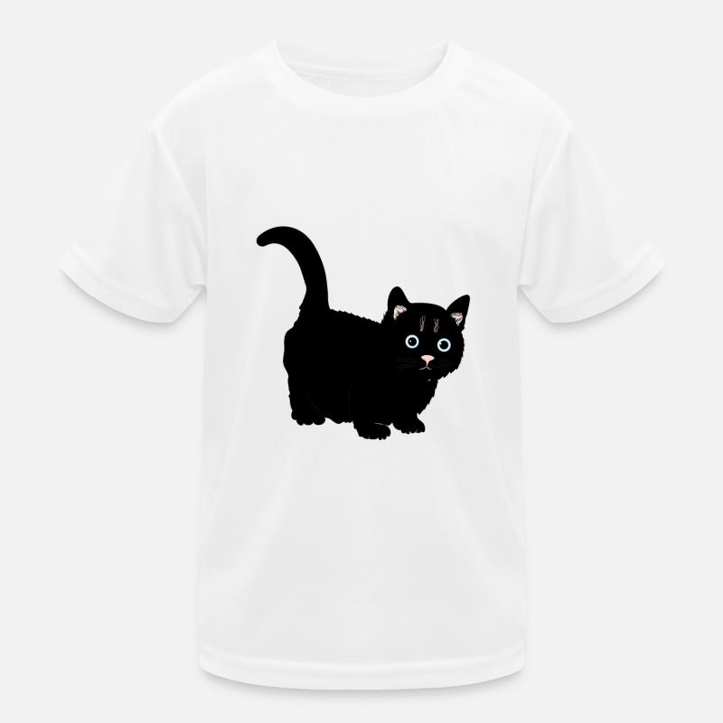 Chat noir T-shirt sport Enfant