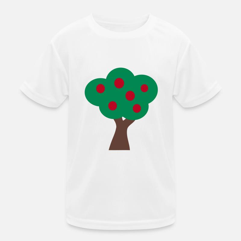Apfelbaum Baum - Kinder Funktions-T-Shirt - Weiß