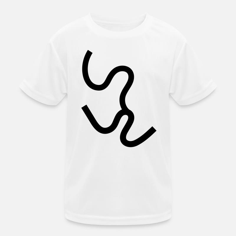 Linienform random lines zufällige Linien Kinder Funktions-T-Shirt
