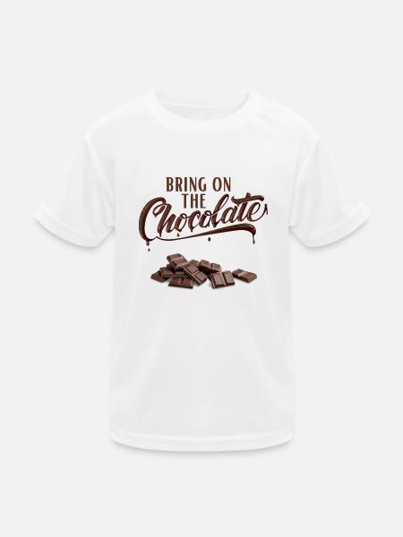 Apportez le chocolat - Schokoliebe - T-shirt sport Enfant - blanc - Devant