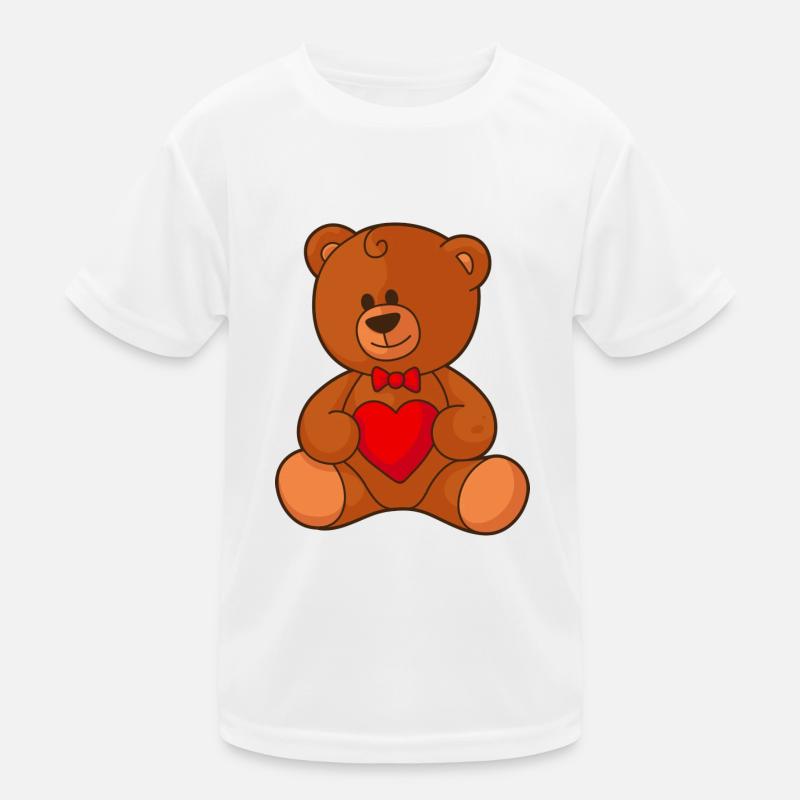 Teddy Bear mit Herz Kinder Funktions-T-Shirt