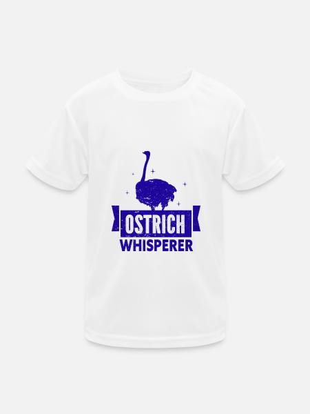 Strauß - Tiere - Kinder Funktions-T-Shirt - Weiß