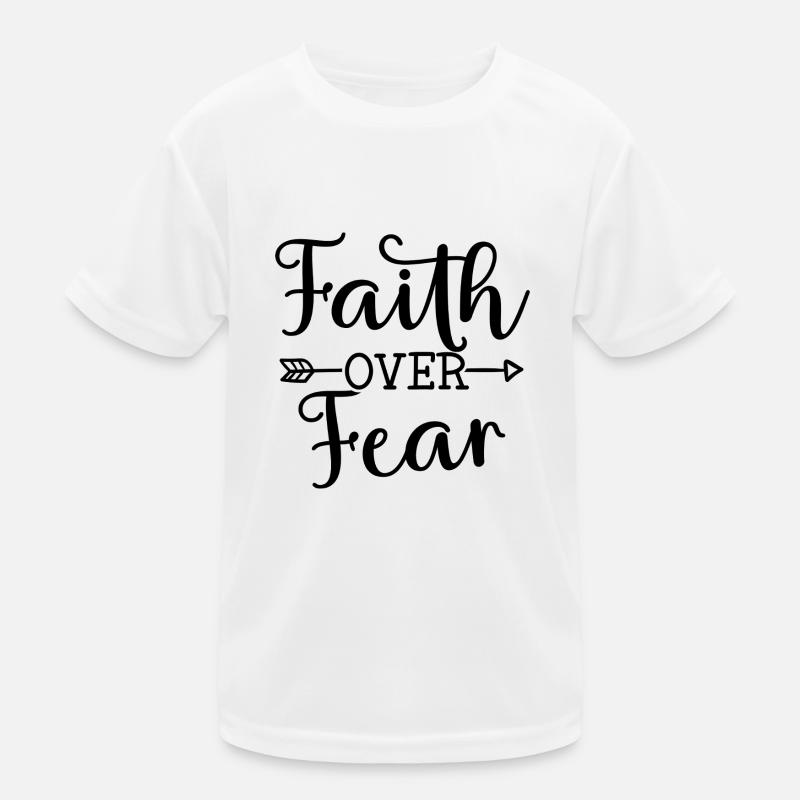 Glaube über Angst Kinder Funktions-T-Shirt