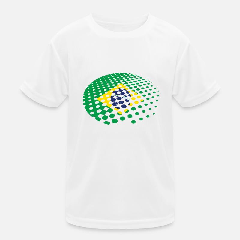 Drapeau du Brésil Drapeau de l’Amérique du Sud T-shirt sport Enfant