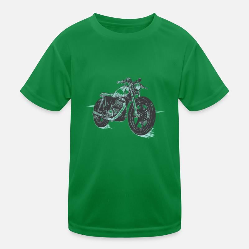 Motorradfahrer Oldtimer motorradrennen Kinder Funktions-T-Shirt