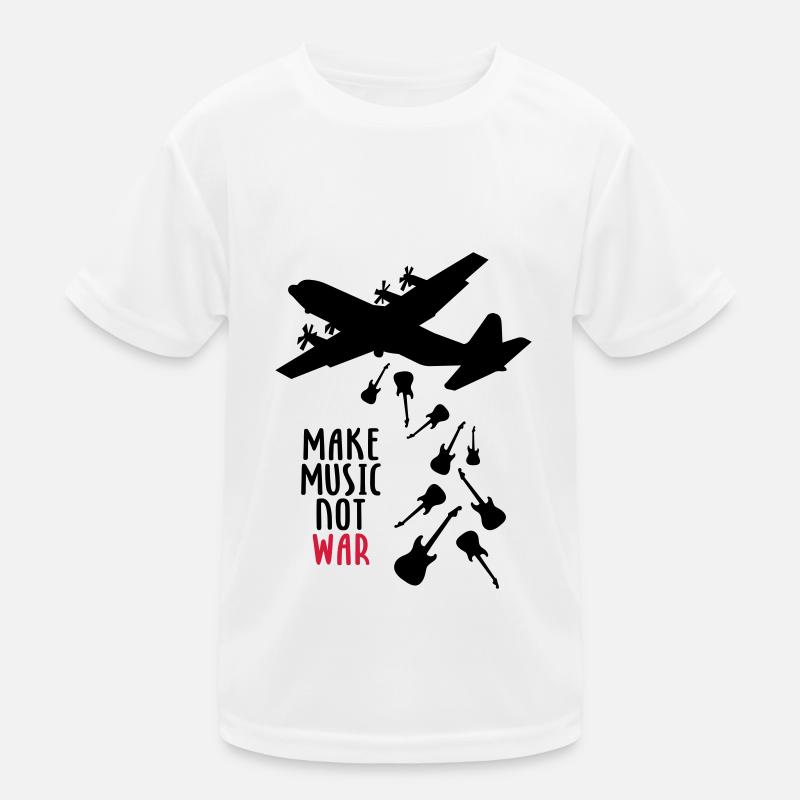 Make Music Not War Kids Functional T-Shirt