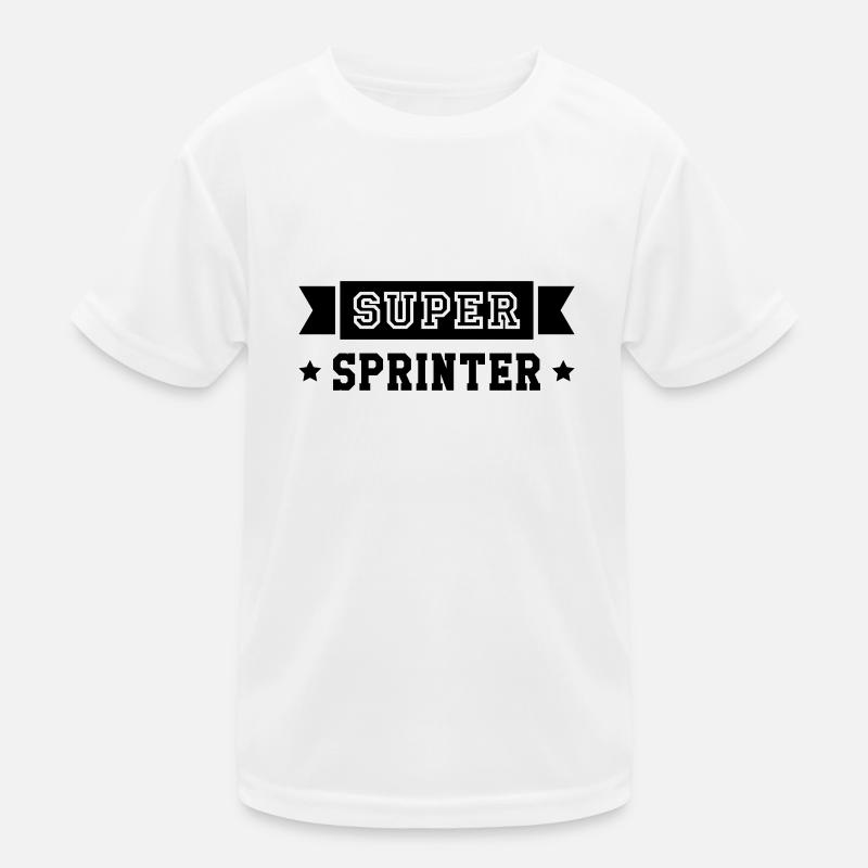 Leichtathletik / Sprint / Sprinter / Sprinterin - Kinder Funktions-T-Shirt - Weiß