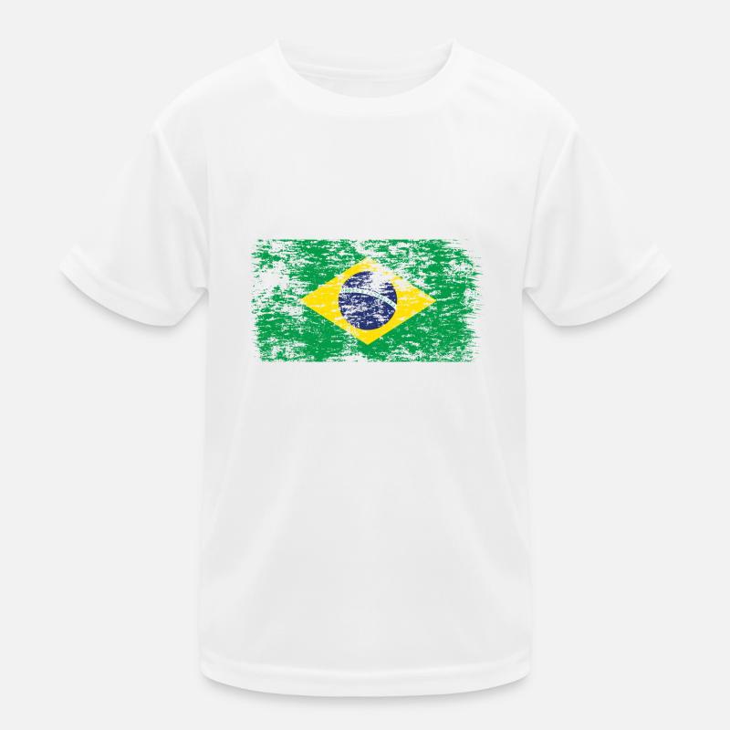 Drapeau du Brésil Drapeau de l’Amérique du Sud T-shirt sport Enfant