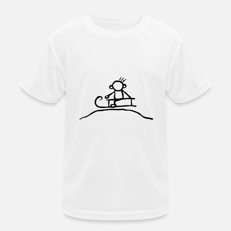 Schlittenfahrt Winter Kinder Funktions-T-Shirt