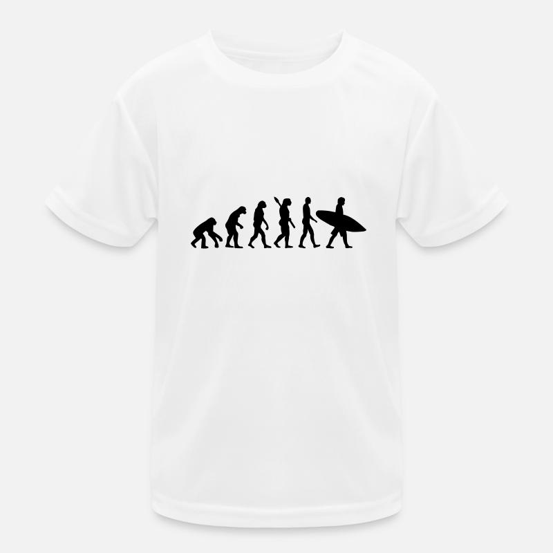 Evolution surfing - Kids Functional T-Shirt - white